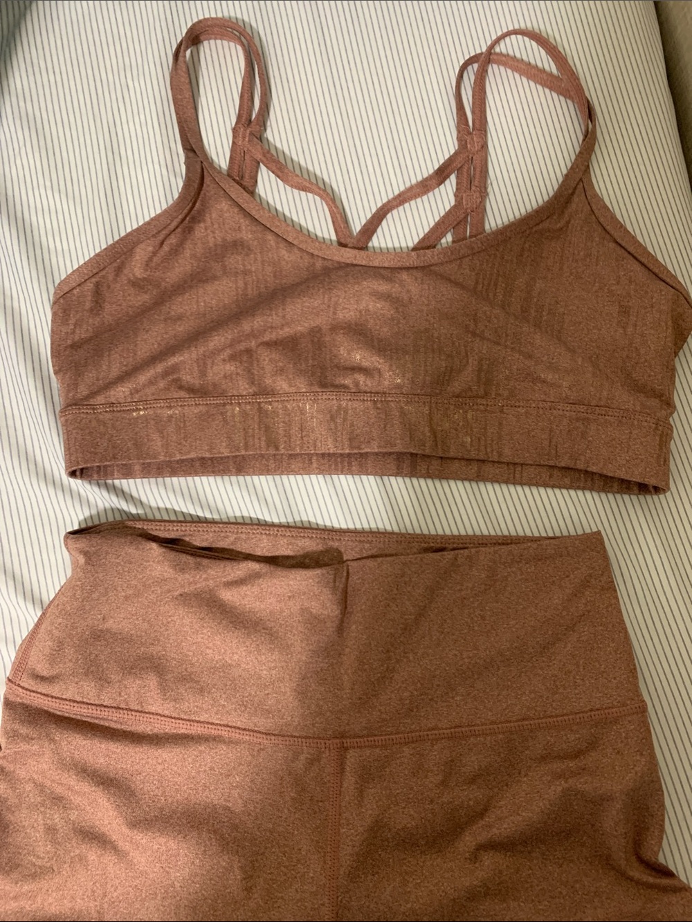 JoyLab Pink Copper Set Leggings and Top